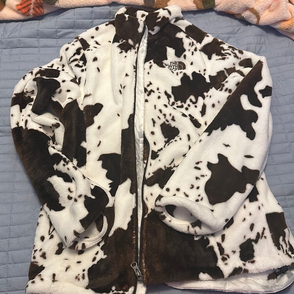 COW PRINT NORTH FACE JACKET